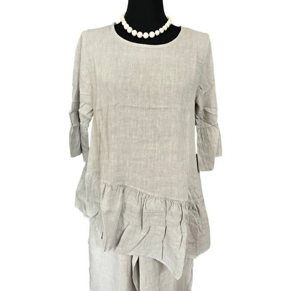 NEW CAMILLE & CO women's away from you top in melange grey - Picture 2 of 3